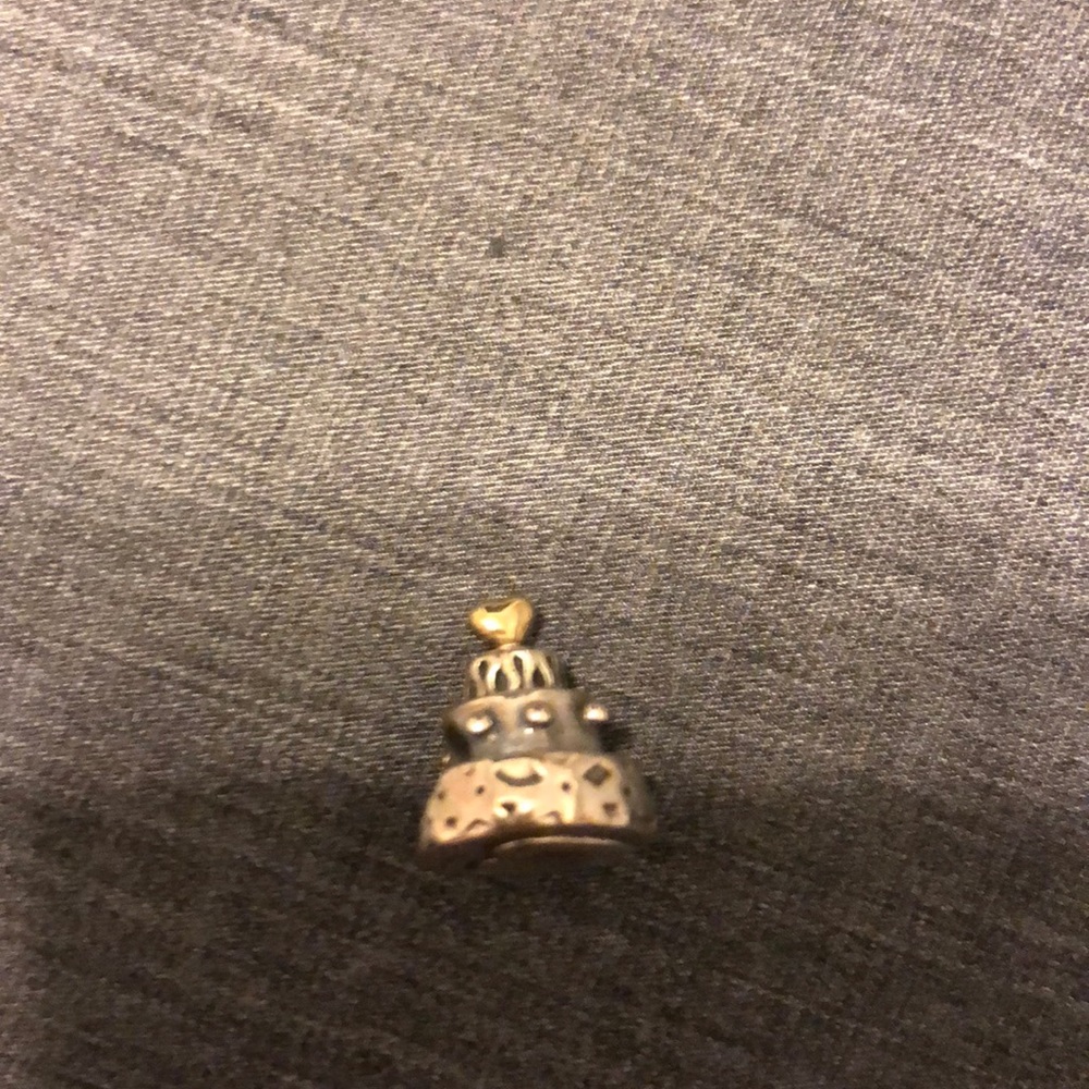 Sterling silver tiered cake pandora charm